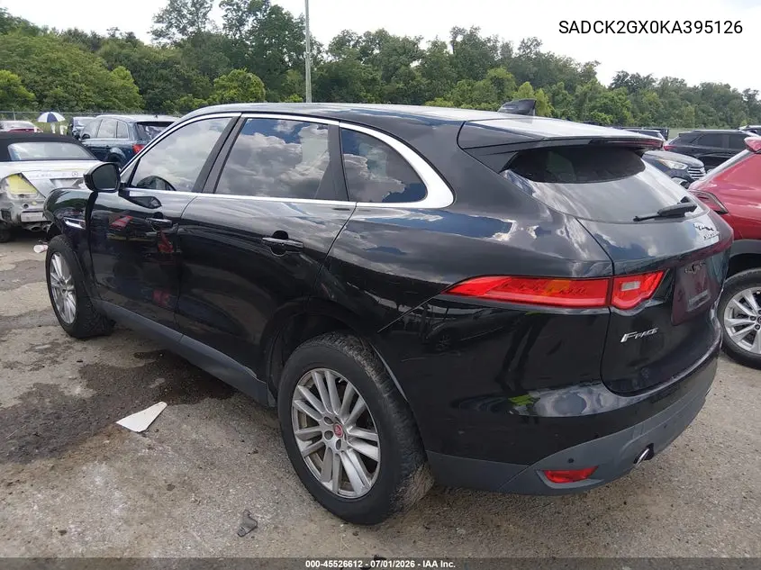 2019 Jaguar F-Pace 25T Prestige/30T Prestige VIN: SADCK2GX0KA395126 Lot: 45526612