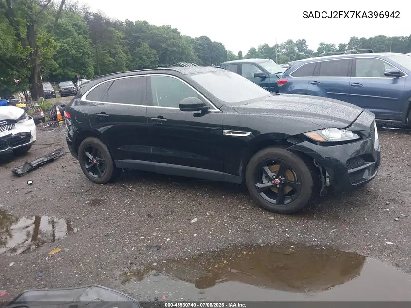 2019 Jaguar F-Pace 25T Premium VIN: SADCJ2FX7KA396942 Lot: 45530740