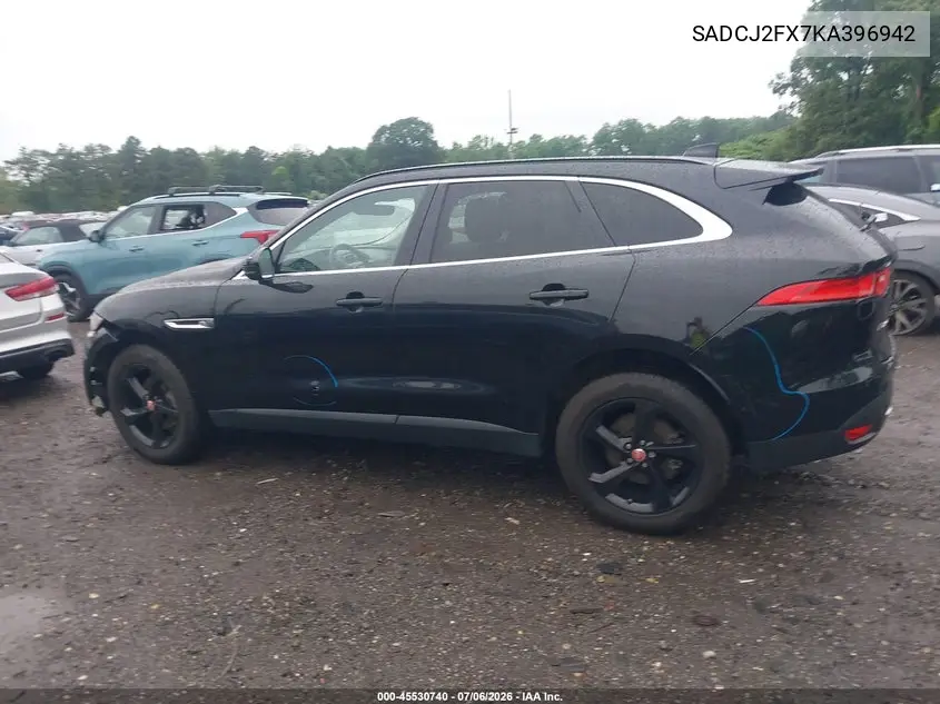 2019 Jaguar F-Pace 25T Premium VIN: SADCJ2FX7KA396942 Lot: 45530740