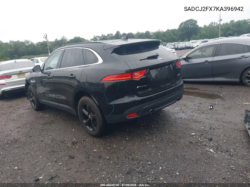 2019 Jaguar F-Pace 25T Premium VIN: SADCJ2FX7KA396942 Lot: 45530740
