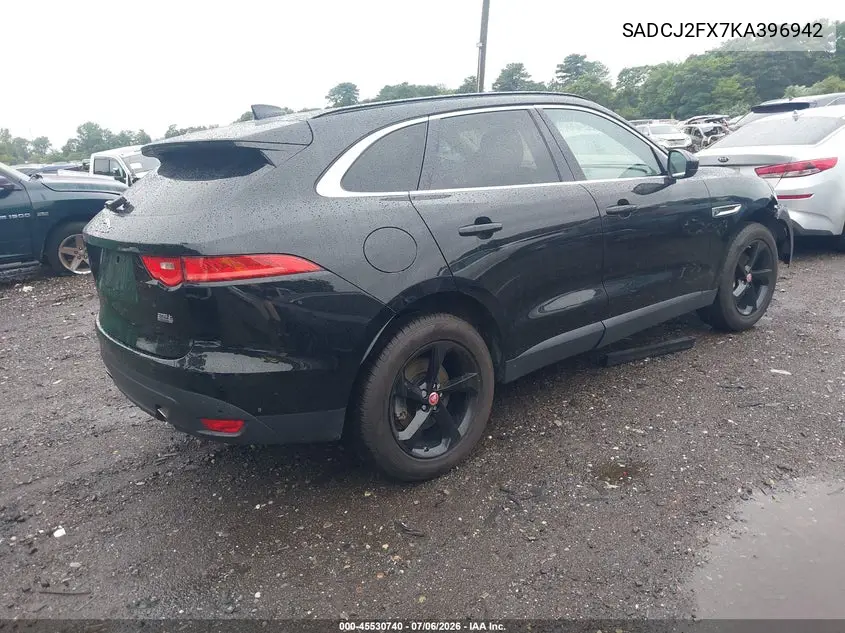 2019 Jaguar F-Pace 25T Premium VIN: SADCJ2FX7KA396942 Lot: 45530740