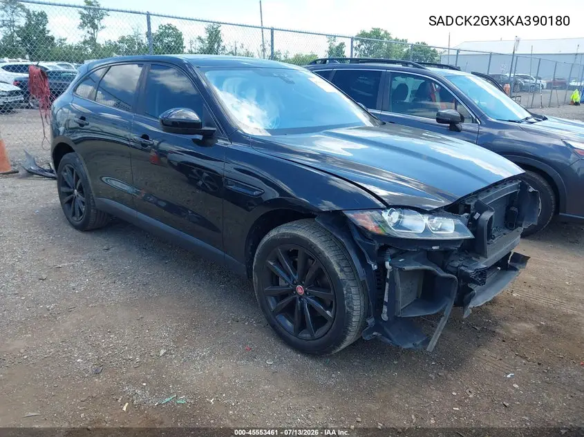 2019 Jaguar F-Pace 25T Prestige/30T Prestige VIN: SADCK2GX3KA390180 Lot: 45553461