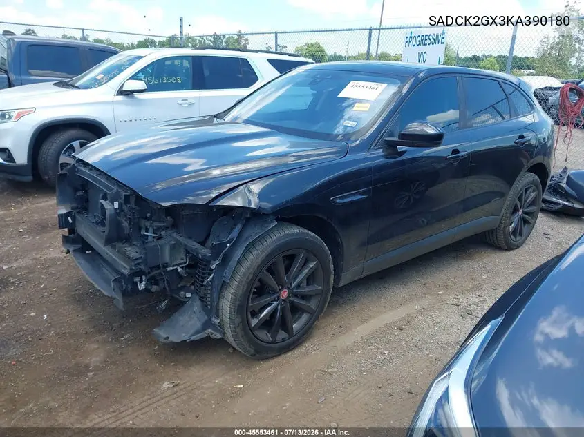2019 Jaguar F-Pace 25T Prestige/30T Prestige VIN: SADCK2GX3KA390180 Lot: 45553461