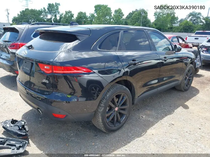 2019 Jaguar F-Pace 25T Prestige/30T Prestige VIN: SADCK2GX3KA390180 Lot: 45553461