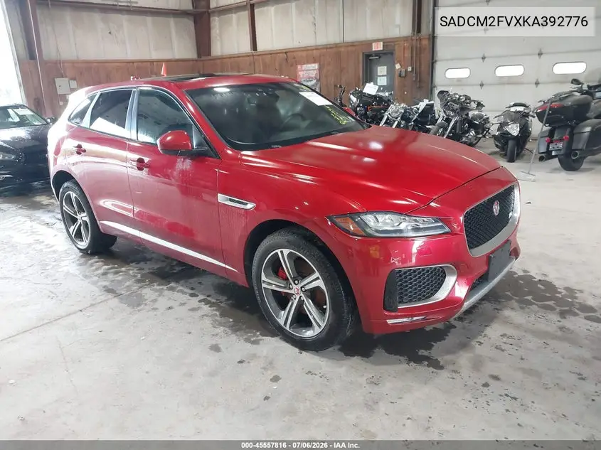 2019 Jaguar F-Pace S VIN: SADCM2FVXKA392776 Lot: 45557816
