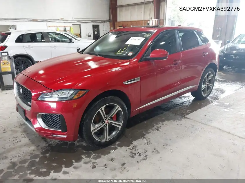 2019 Jaguar F-Pace S VIN: SADCM2FVXKA392776 Lot: 45557816