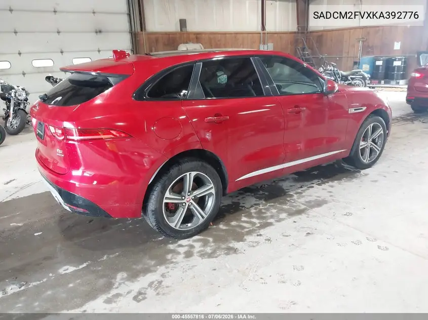 2019 Jaguar F-Pace S VIN: SADCM2FVXKA392776 Lot: 45557816
