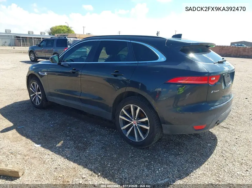 2019 Jaguar F-Pace 25T Prestige VIN: SADCK2FX9KA392470 Lot: 45608561
