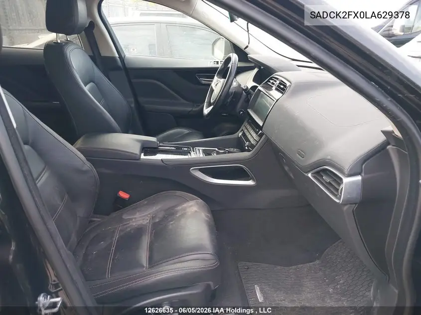 2020 Jaguar F-Pace 25T Prestige VIN: SADCK2FX0LA629378 Lot: 12626635