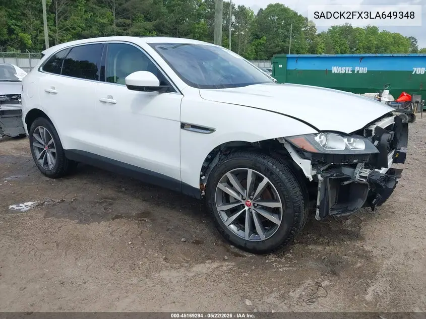 2020 Jaguar F-Pace Prestige P250 Awd Automatic VIN: SADCK2FX3LA649348 Lot: 45169294