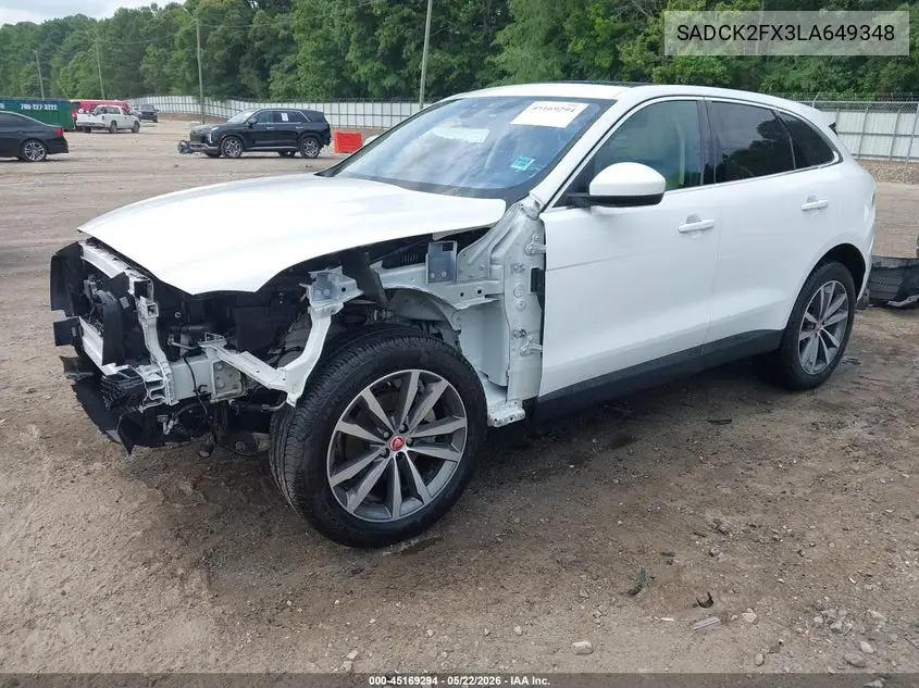 2020 Jaguar F-Pace Prestige P250 Awd Automatic VIN: SADCK2FX3LA649348 Lot: 45169294