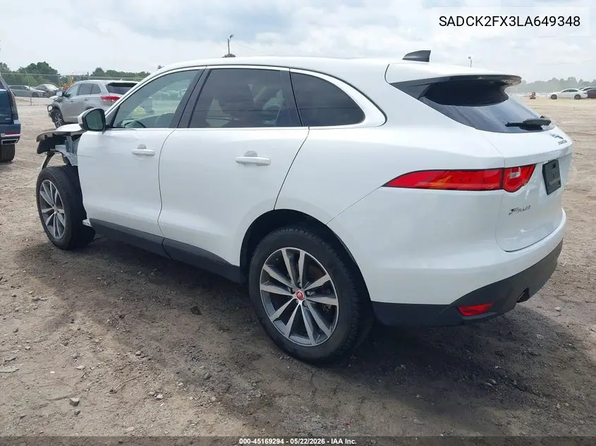 2020 Jaguar F-Pace Prestige P250 Awd Automatic VIN: SADCK2FX3LA649348 Lot: 45169294