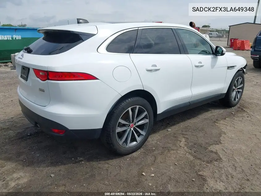 2020 Jaguar F-Pace Prestige P250 Awd Automatic VIN: SADCK2FX3LA649348 Lot: 45169294