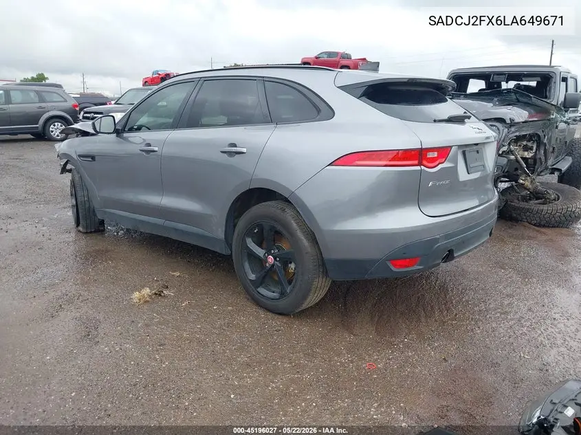 2020 Jaguar F-Pace Premium P250 Awd Automatic VIN: SADCJ2FX6LA649671 Lot: 45196027