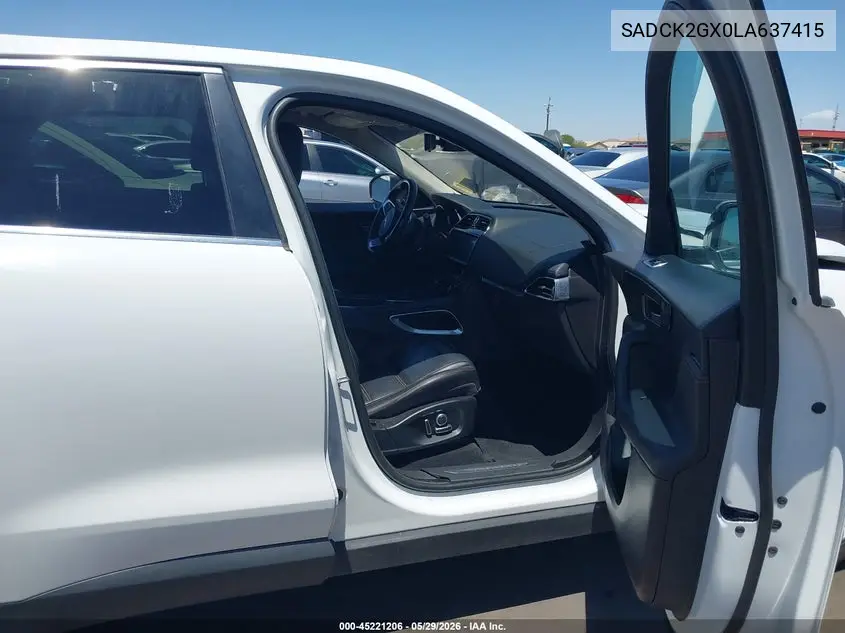 2020 Jaguar F-Pace Prestige P300 Awd Automatic VIN: SADCK2GX0LA637415 Lot: 45221206
