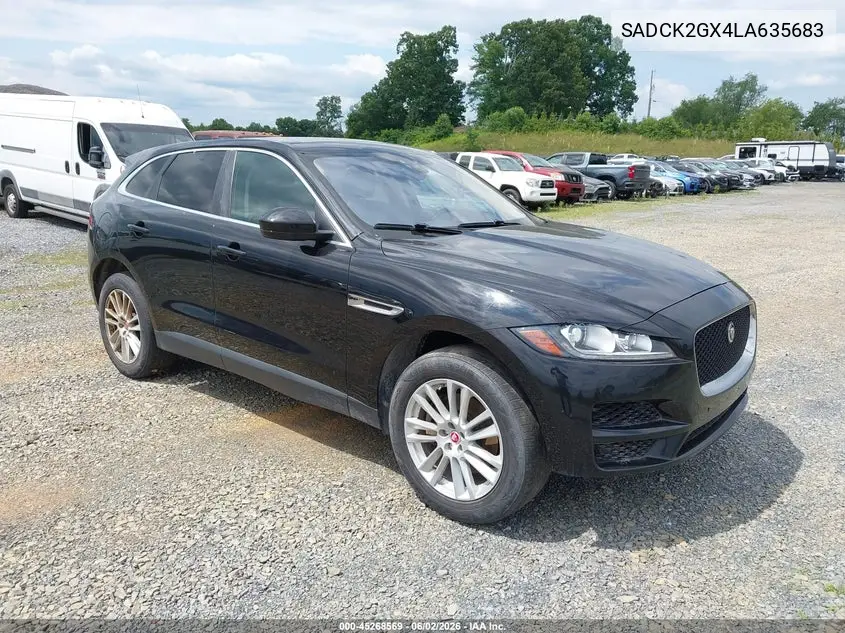 2020 Jaguar F-Pace 30T Prestige VIN: SADCK2GX4LA635683 Lot: 45268569