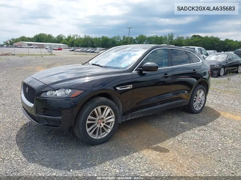 2020 Jaguar F-Pace 30T Prestige VIN: SADCK2GX4LA635683 Lot: 45268569