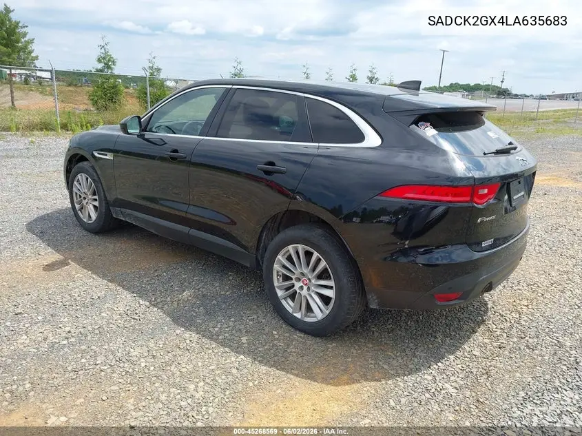 2020 Jaguar F-Pace 30T Prestige VIN: SADCK2GX4LA635683 Lot: 45268569
