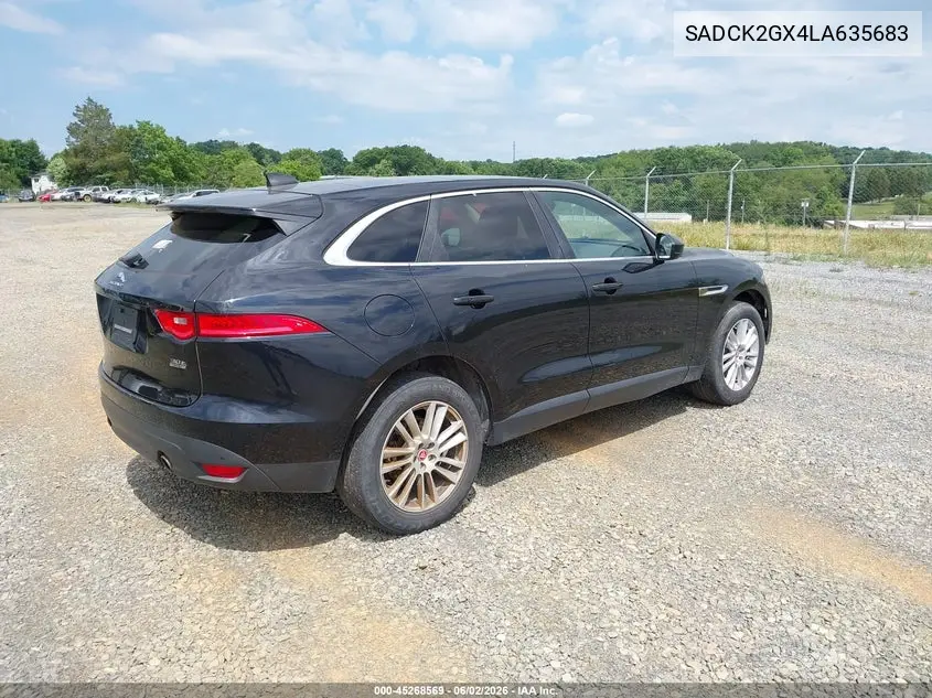 2020 Jaguar F-Pace 30T Prestige VIN: SADCK2GX4LA635683 Lot: 45268569