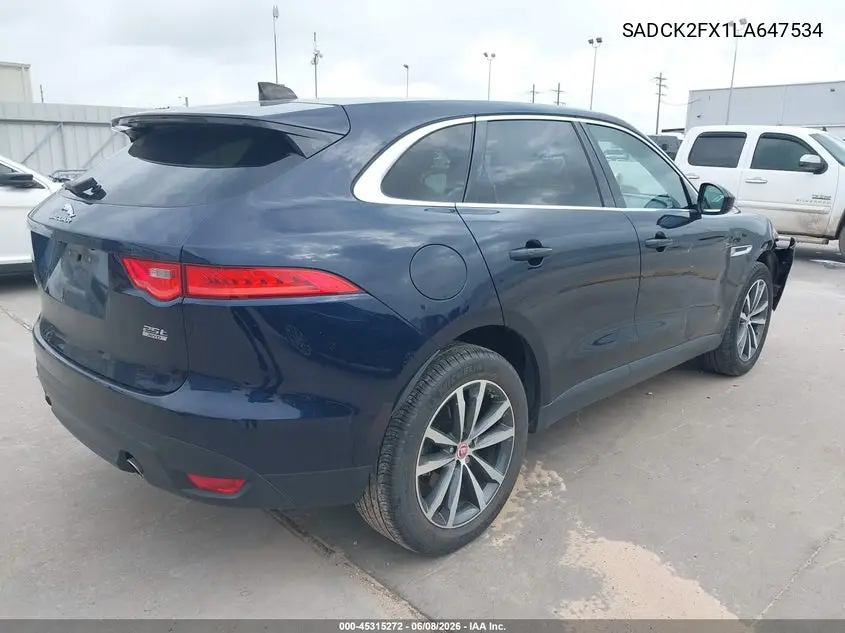 2020 Jaguar F-Pace Prestige P250 Awd Automatic VIN: SADCK2FX1LA647534 Lot: 45315272