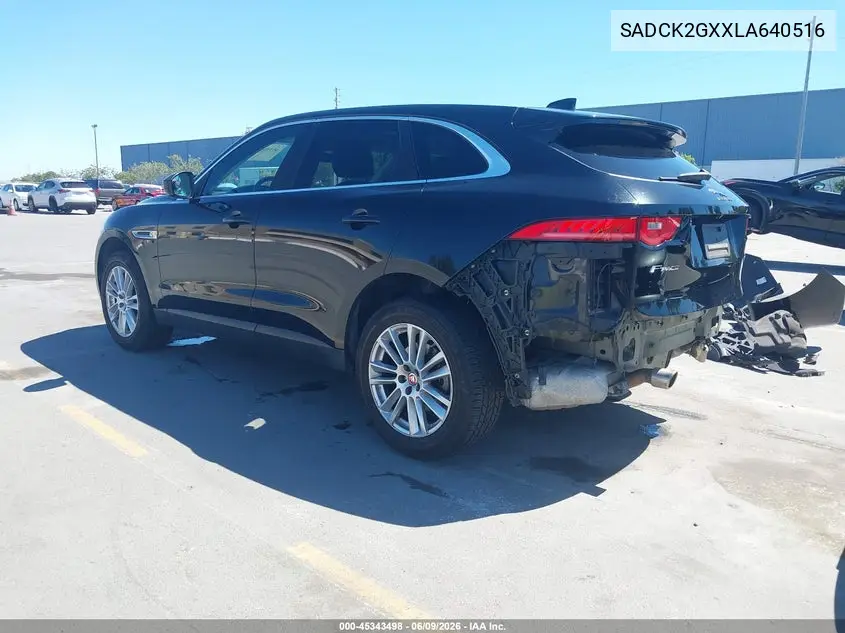 2020 Jaguar F-Pace Prestige P300 Awd Automatic VIN: SADCK2GXXLA640516 Lot: 45343498