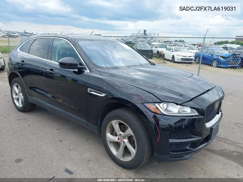 2020 Jaguar F-Pace Premium P250 Awd Automatic VIN: SADCJ2FX7LA619031 Lot: 45451691