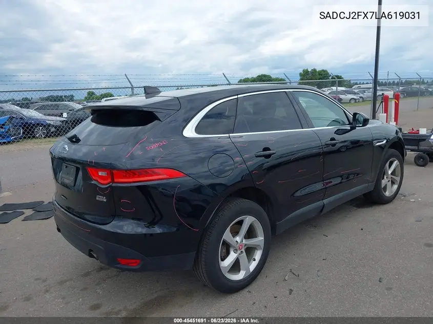 2020 Jaguar F-Pace Premium P250 Awd Automatic VIN: SADCJ2FX7LA619031 Lot: 45451691