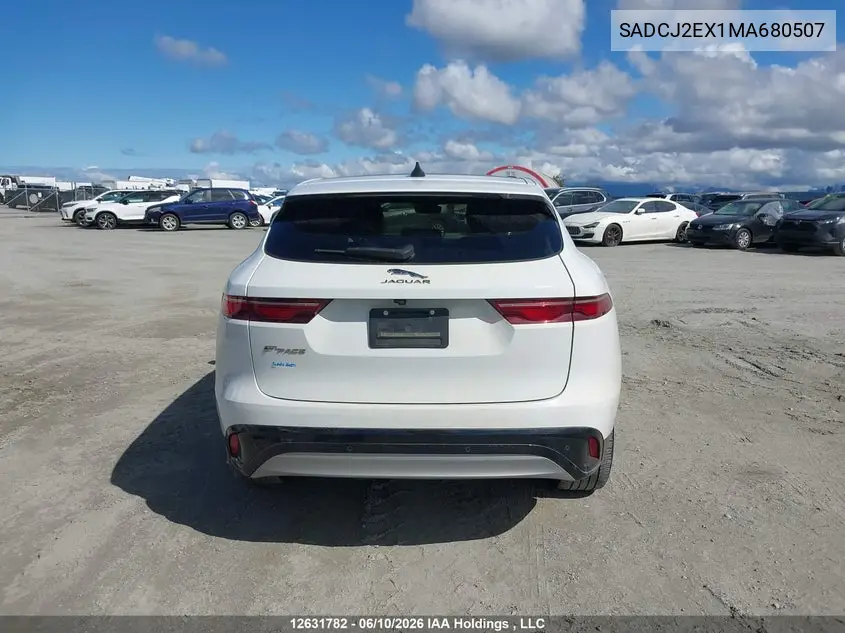 2021 Jaguar F-Pace S VIN: SADCJ2EX1MA680507 Lot: 12631782