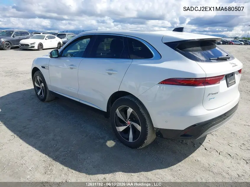 2021 Jaguar F-Pace S VIN: SADCJ2EX1MA680507 Lot: 12631782