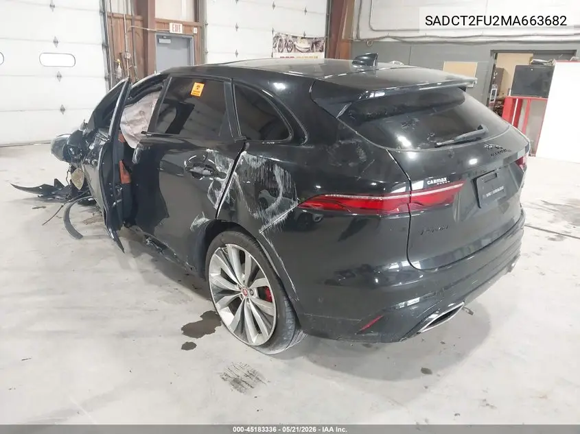 2021 Jaguar F-Pace R-Dynamic S P400 Awd Automatic VIN: SADCT2FU2MA663682 Lot: 45183336