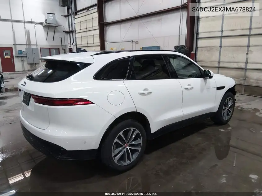 2021 Jaguar F-Pace S P250 Awd Automatic VIN: SADCJ2EX3MA678824 Lot: 45212411