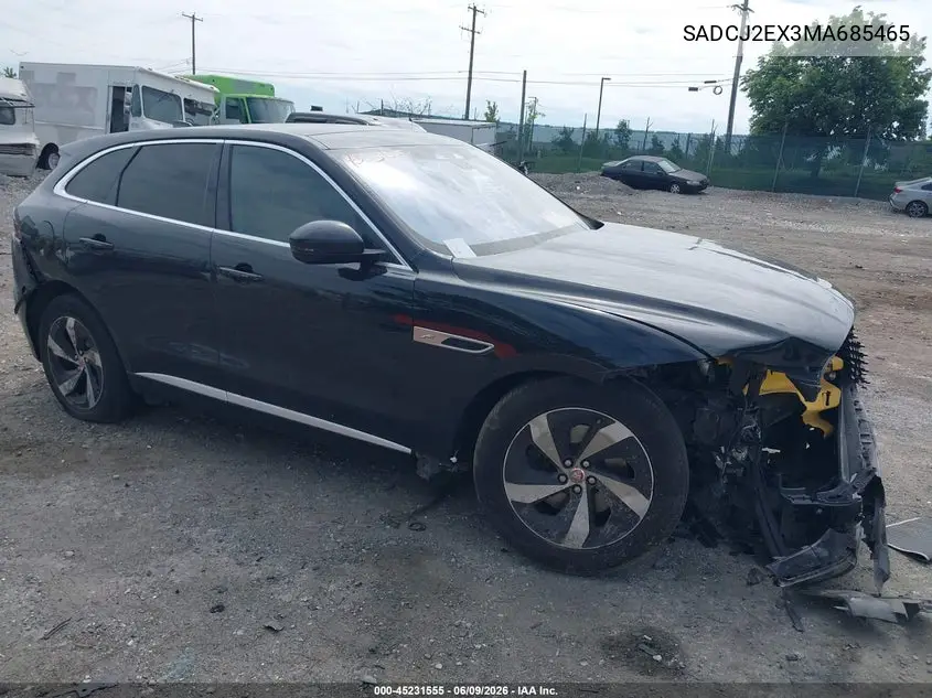 2021 Jaguar F-Pace S P250 Awd Automatic VIN: SADCJ2EX3MA685465 Lot: 45231555