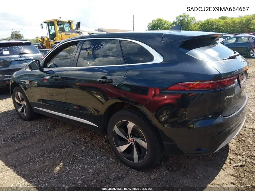 2021 Jaguar F-Pace S P250 Awd Automatic VIN: SADCJ2EX9MA664667 Lot: 45297256