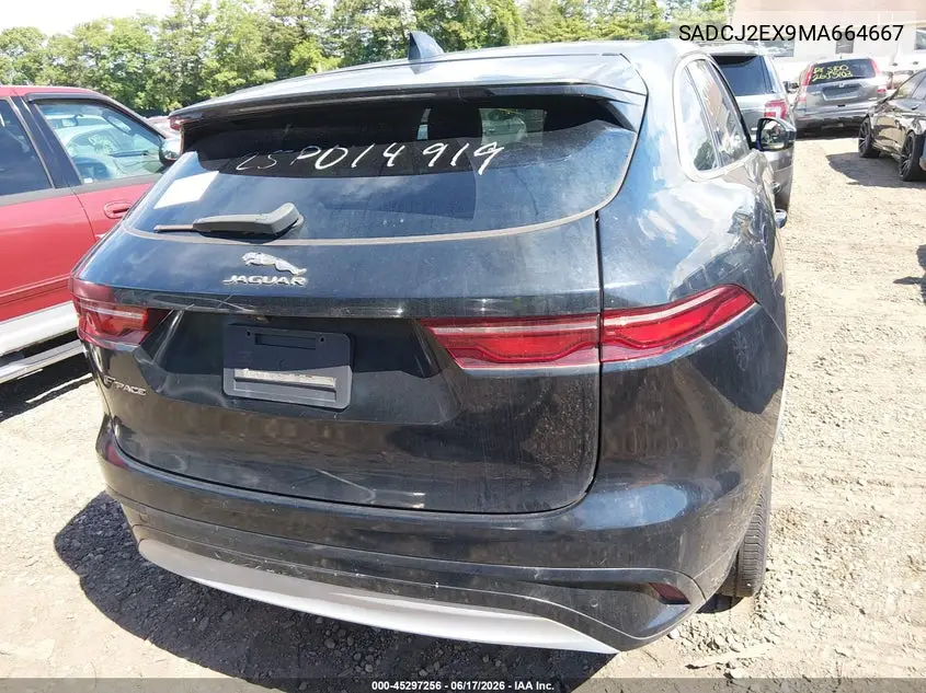 2021 Jaguar F-Pace S P250 Awd Automatic VIN: SADCJ2EX9MA664667 Lot: 45297256