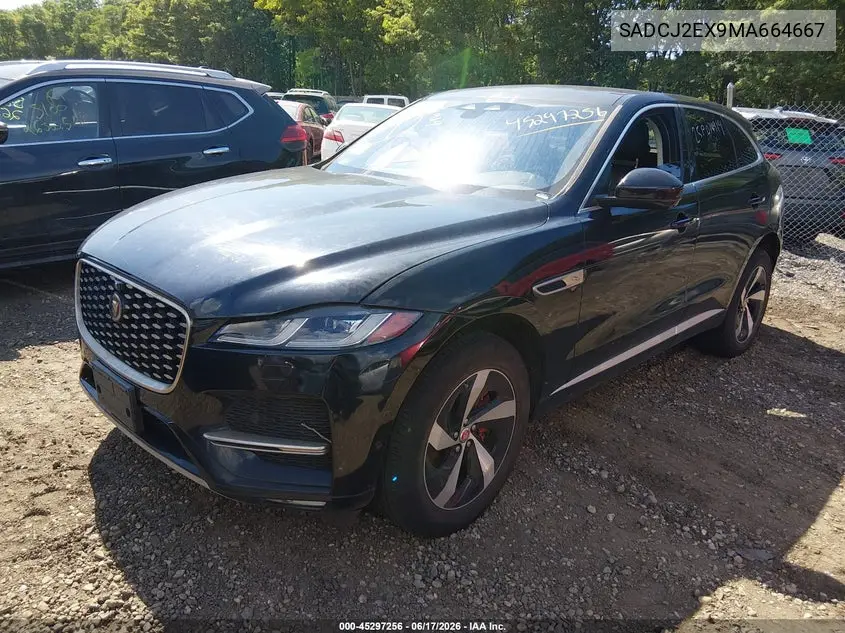 2021 Jaguar F-Pace S P250 Awd Automatic VIN: SADCJ2EX9MA664667 Lot: 45297256