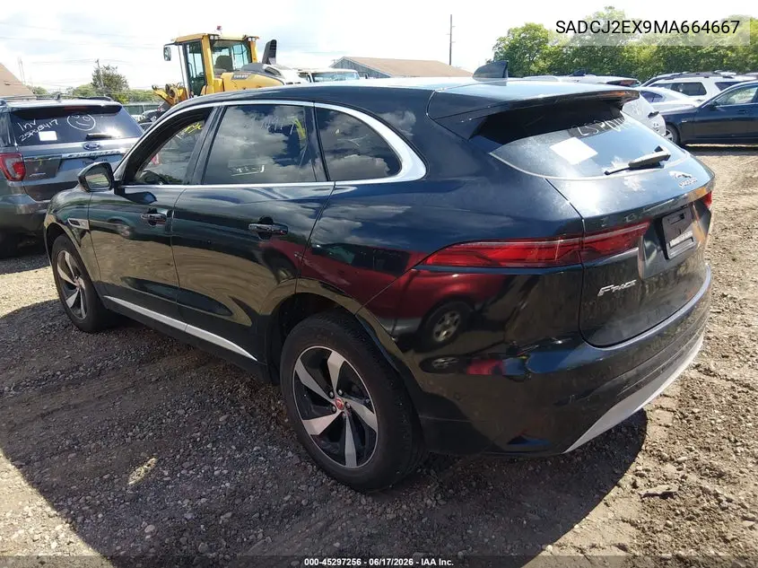 2021 Jaguar F-Pace S P250 Awd Automatic VIN: SADCJ2EX9MA664667 Lot: 45297256