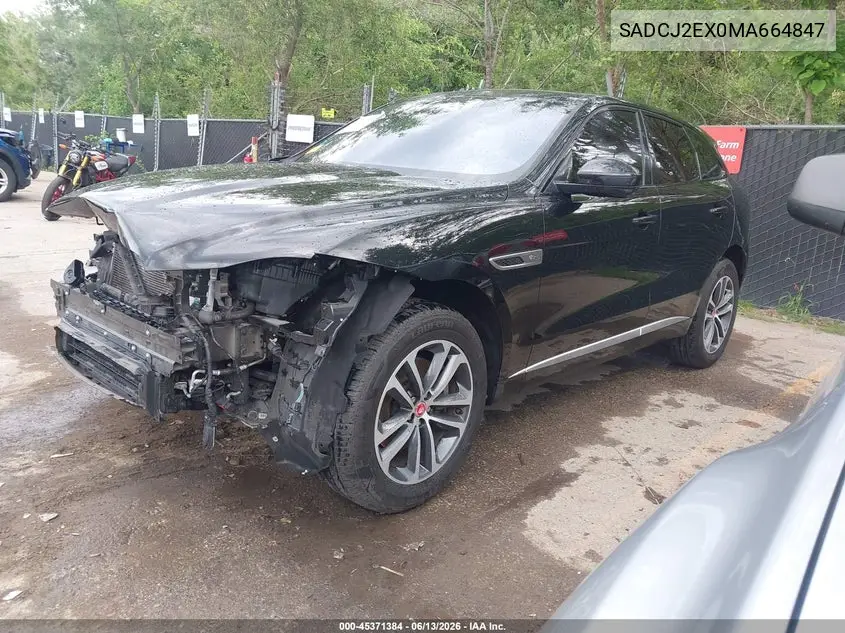 2021 Jaguar F-Pace S P250 Awd Automatic VIN: SADCJ2EX0MA664847 Lot: 45371384
