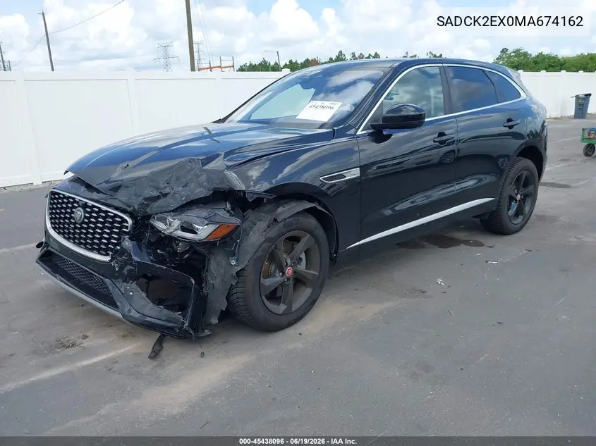 2021 Jaguar F-Pace P250 Awd Automatic VIN: SADCK2EX0MA674162 Lot: 45438096