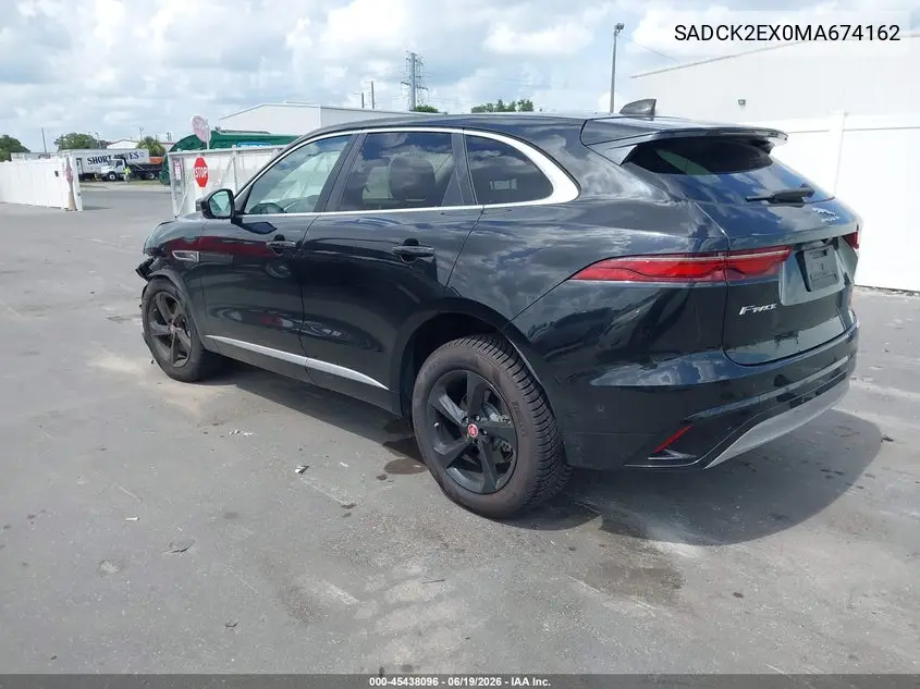 2021 Jaguar F-Pace P250 Awd Automatic VIN: SADCK2EX0MA674162 Lot: 45438096