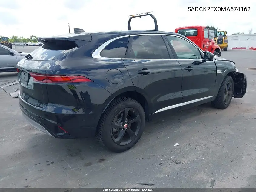 2021 Jaguar F-Pace P250 Awd Automatic VIN: SADCK2EX0MA674162 Lot: 45438096