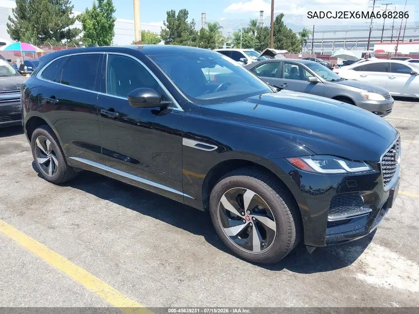 2021 Jaguar F-Pace S P250 Awd Automatic VIN: SADCJ2EX6MA668286 Lot: 45639231