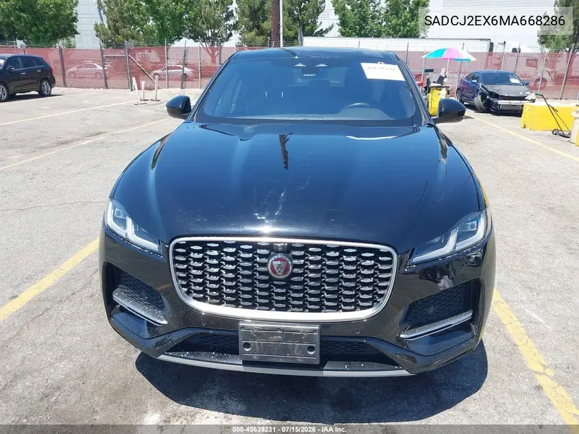 2021 Jaguar F-Pace S P250 Awd Automatic VIN: SADCJ2EX6MA668286 Lot: 45639231