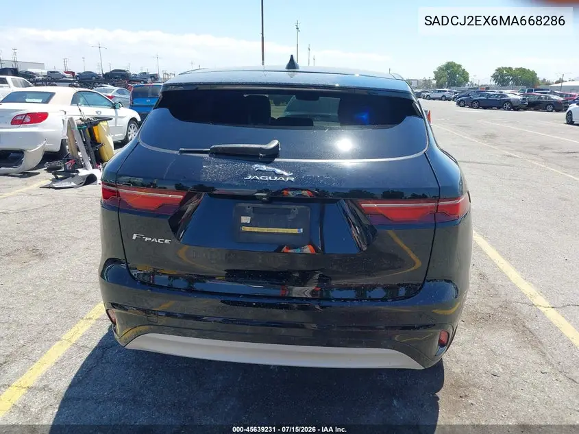 2021 Jaguar F-Pace S P250 Awd Automatic VIN: SADCJ2EX6MA668286 Lot: 45639231