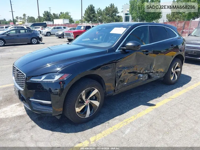 2021 Jaguar F-Pace S P250 Awd Automatic VIN: SADCJ2EX6MA668286 Lot: 45639231