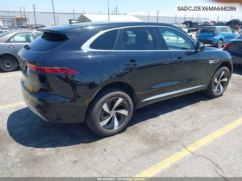 2021 Jaguar F-Pace S P250 Awd Automatic VIN: SADCJ2EX6MA668286 Lot: 45639231