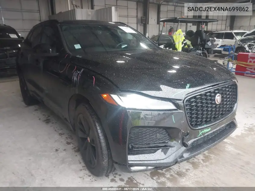 2022 Jaguar F-Pace S P250 Awd Automatic VIN: SADCJ2EX4NA699862 Lot: 45388531