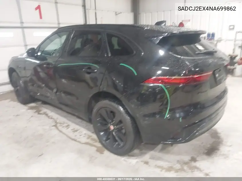 2022 Jaguar F-Pace S P250 Awd Automatic VIN: SADCJ2EX4NA699862 Lot: 45388531