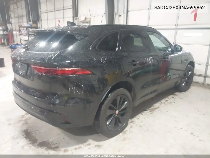 2022 Jaguar F-Pace S P250 Awd Automatic VIN: SADCJ2EX4NA699862 Lot: 45388531