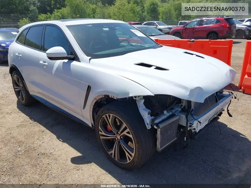 2022 Jaguar F-Pace Svr P550 Awd Automatic VIN: SADCZ2EE5NA690370 Lot: 45393675