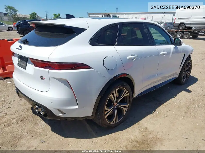 2022 Jaguar F-Pace Svr P550 Awd Automatic VIN: SADCZ2EE5NA690370 Lot: 45393675